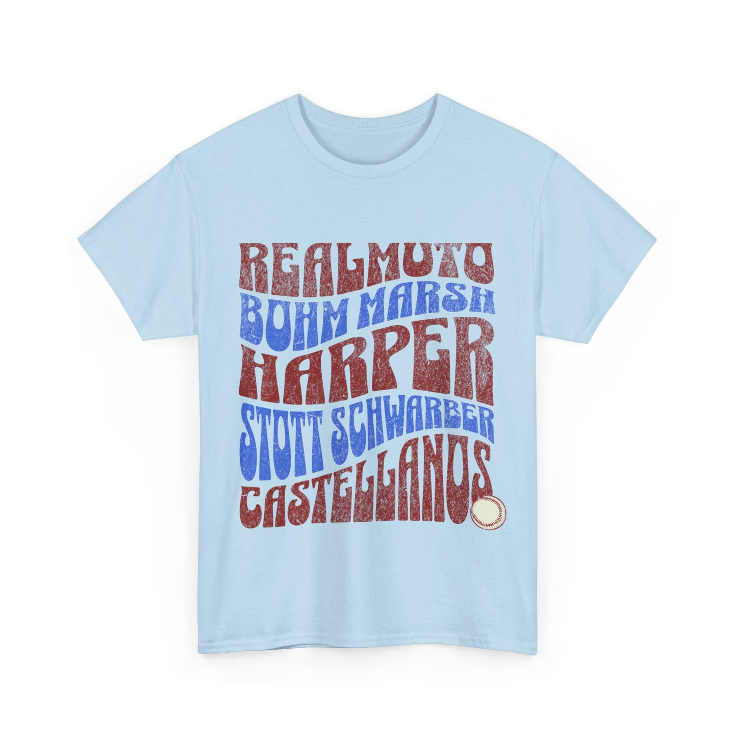Philadelphia Baseball Team T-Shirt Gift for Sports Lovers Unisex Heavy Cotton Tee