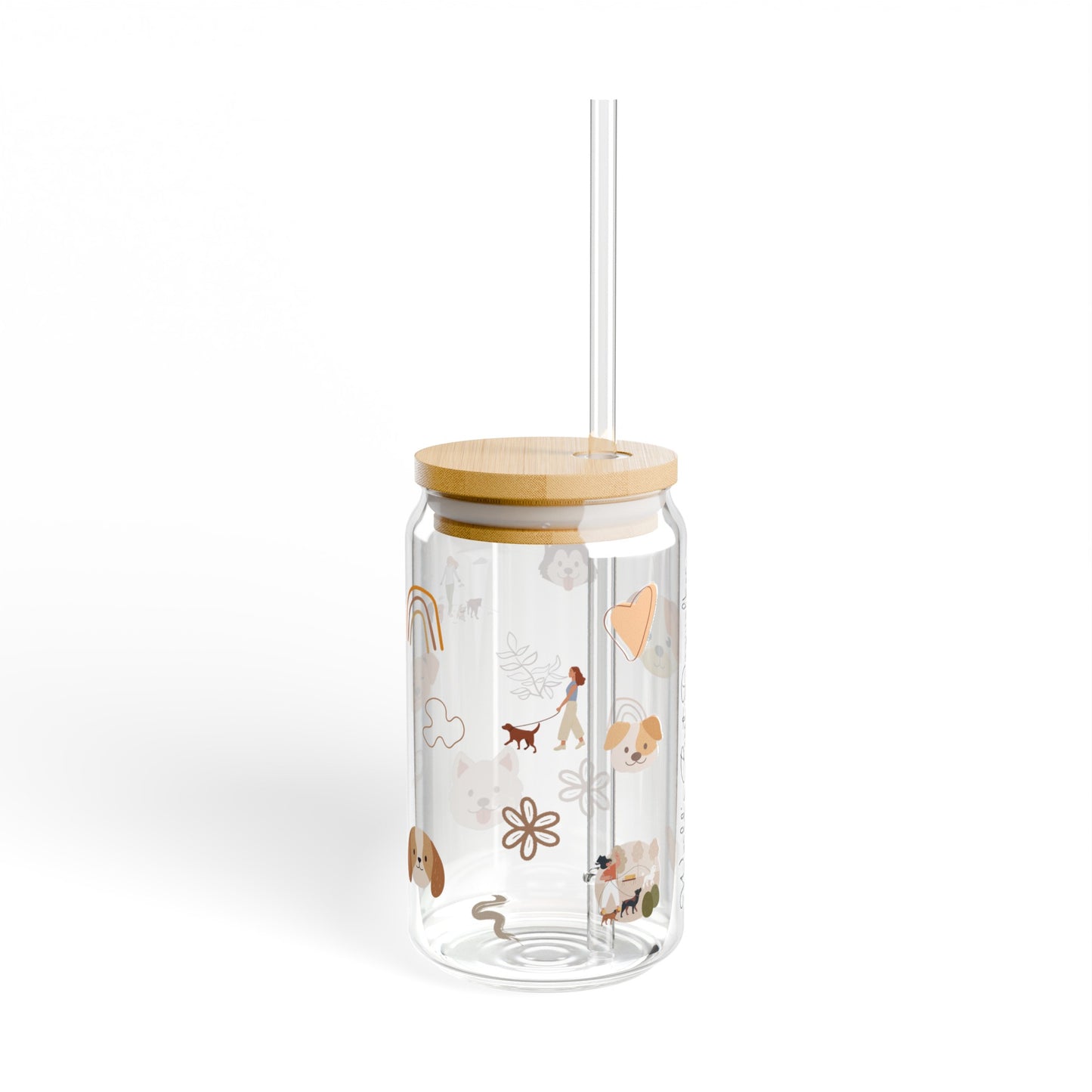 World's Best Dog Walker Glass Coffee Sipper Glass Gift For Animal Lovers