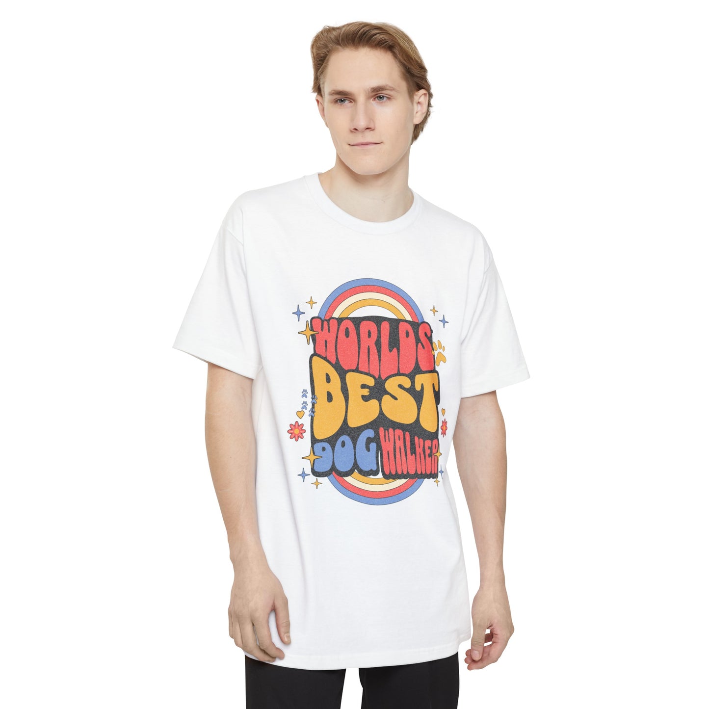 World's Best Dog Walker Beefy Oversized Tee Shirt