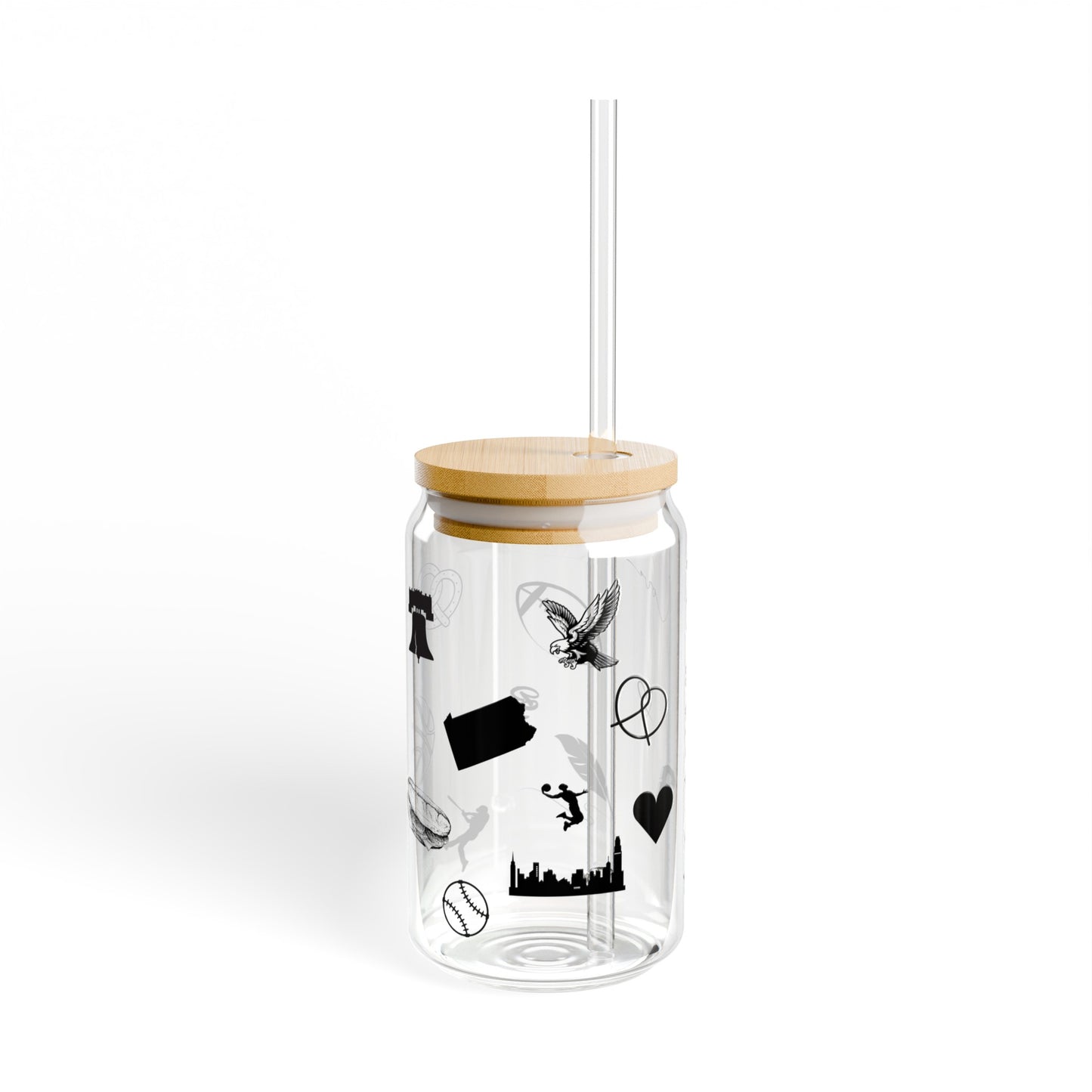 Just a Philly Girl Coffee Sipper Glass Gift for Philadelphia Natives and Sports Lovers