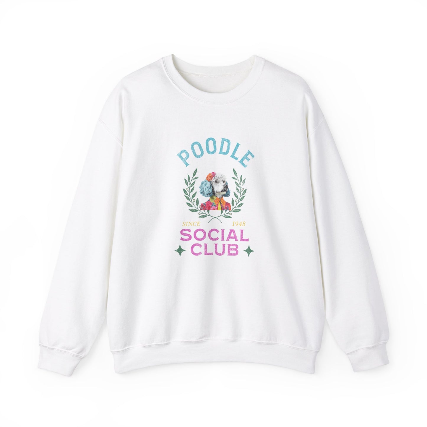 Poodle Social Club Crewneck Sweatshirt Gift for Dog Lovers