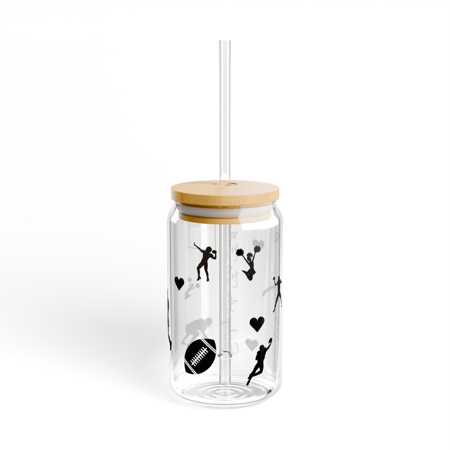 Sundays Are For Football Coffee Sipper Glass Gift for Sports Lovers
