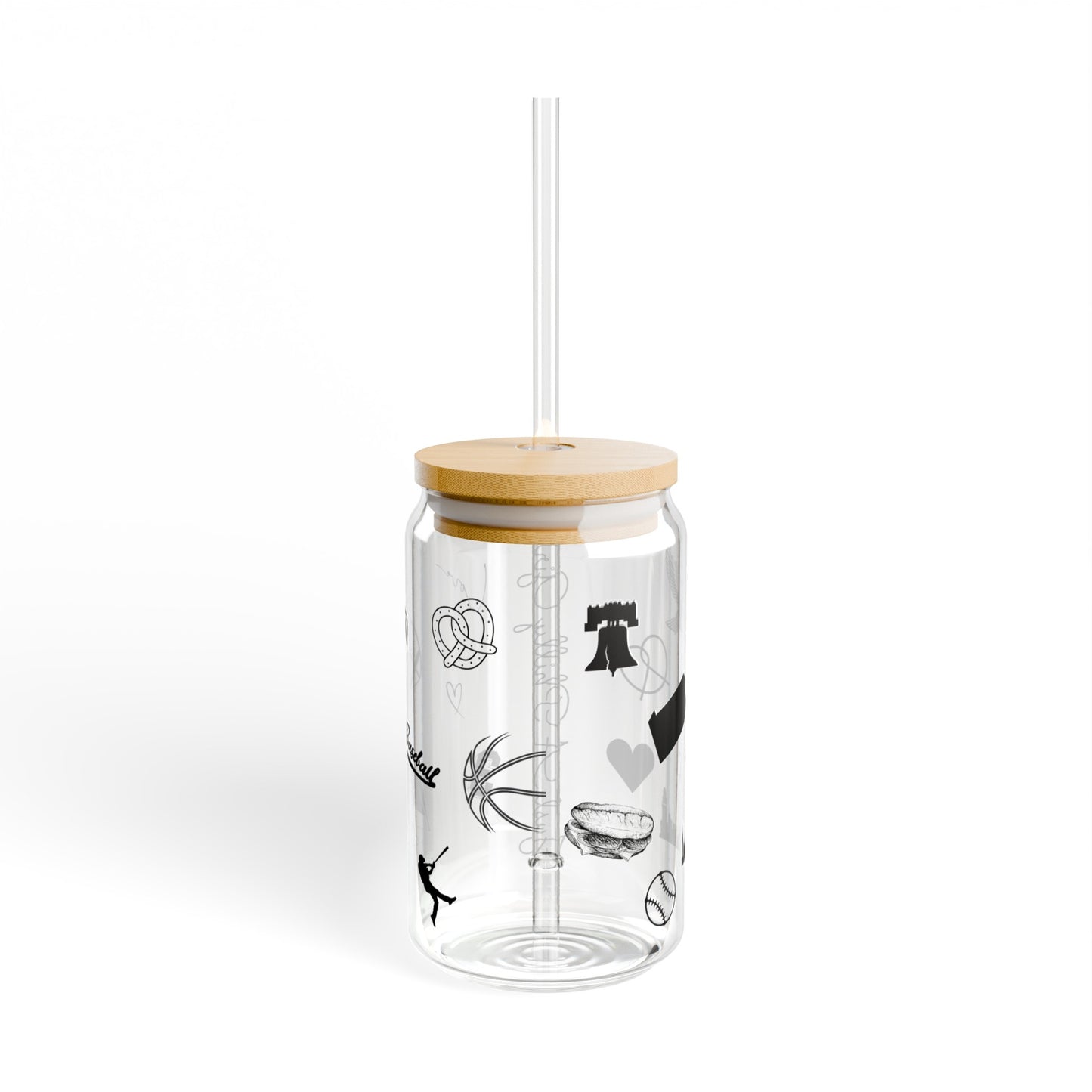 Just a Philly Girl Coffee Sipper Glass Gift for Philadelphia Natives and Sports Lovers