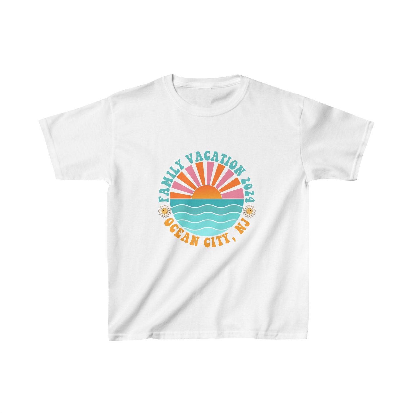 Ocean City NJ Family Vacation 2024 Kids Heavy Cotton™ Tee