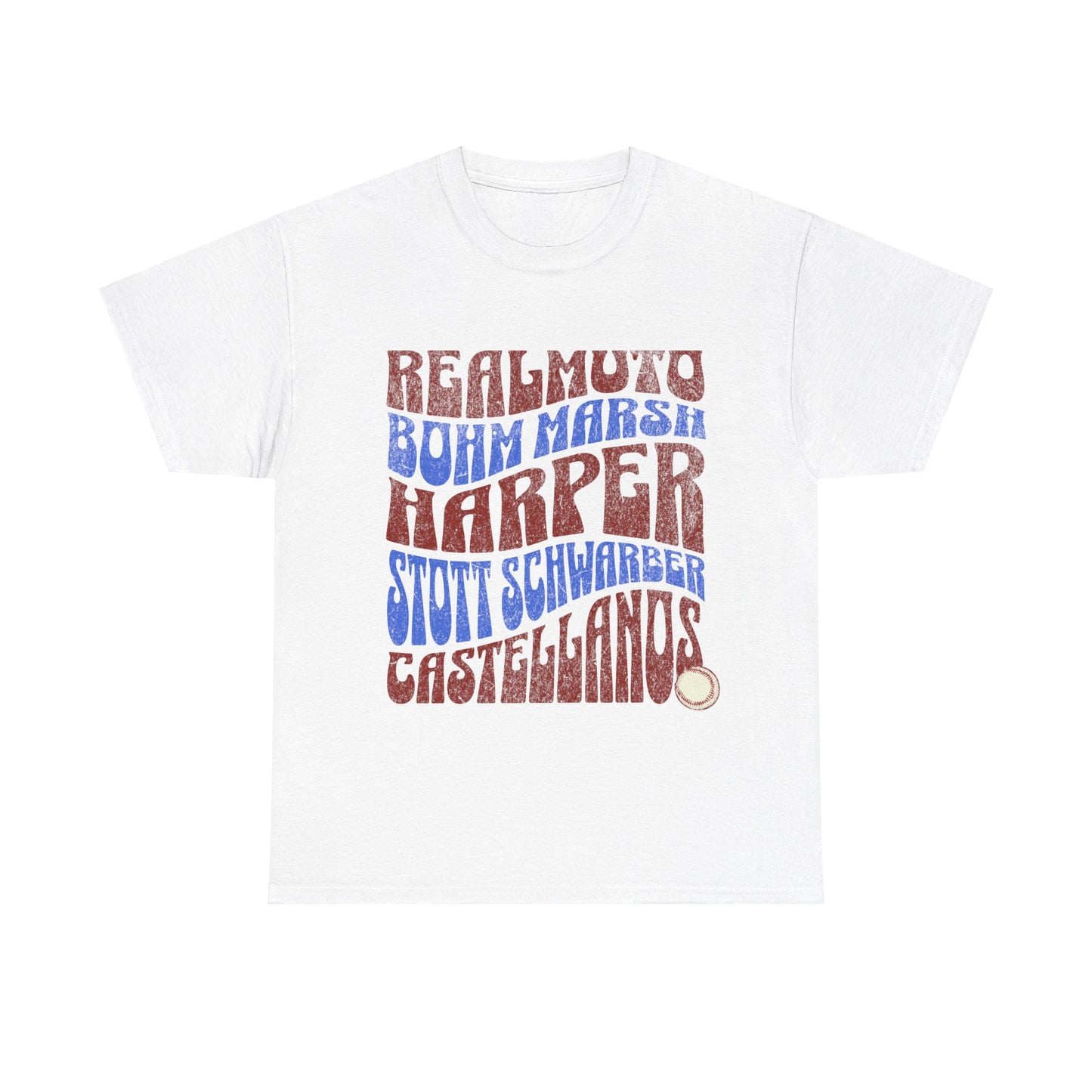 Philadelphia Baseball Team T-Shirt Gift for Sports Lovers Unisex Heavy Cotton Tee