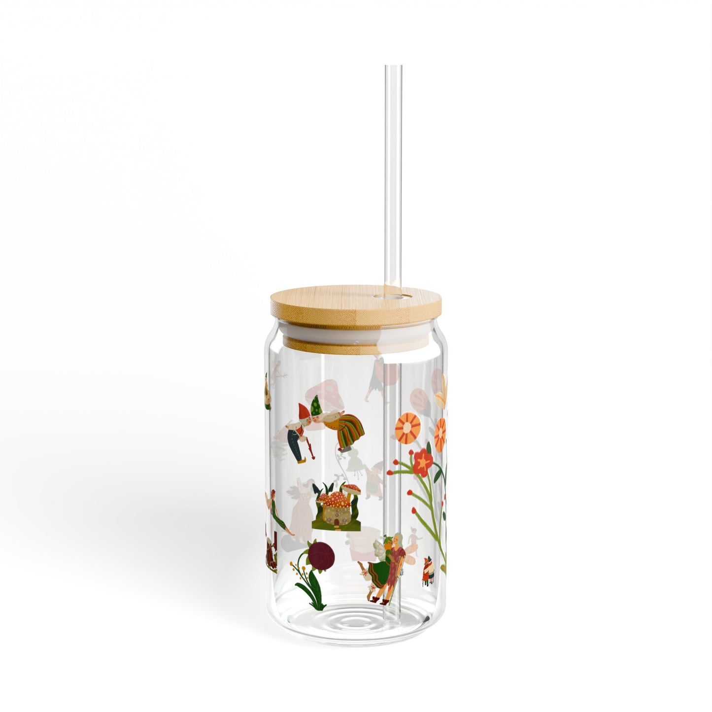 Wildflower Garden Coffee Sipper Glass