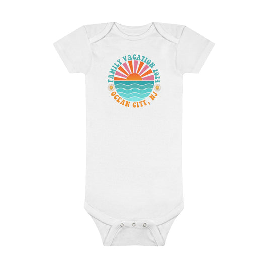 Family Vacation Ocean City NJ 2024 Baby Short Sleeve Onesie®