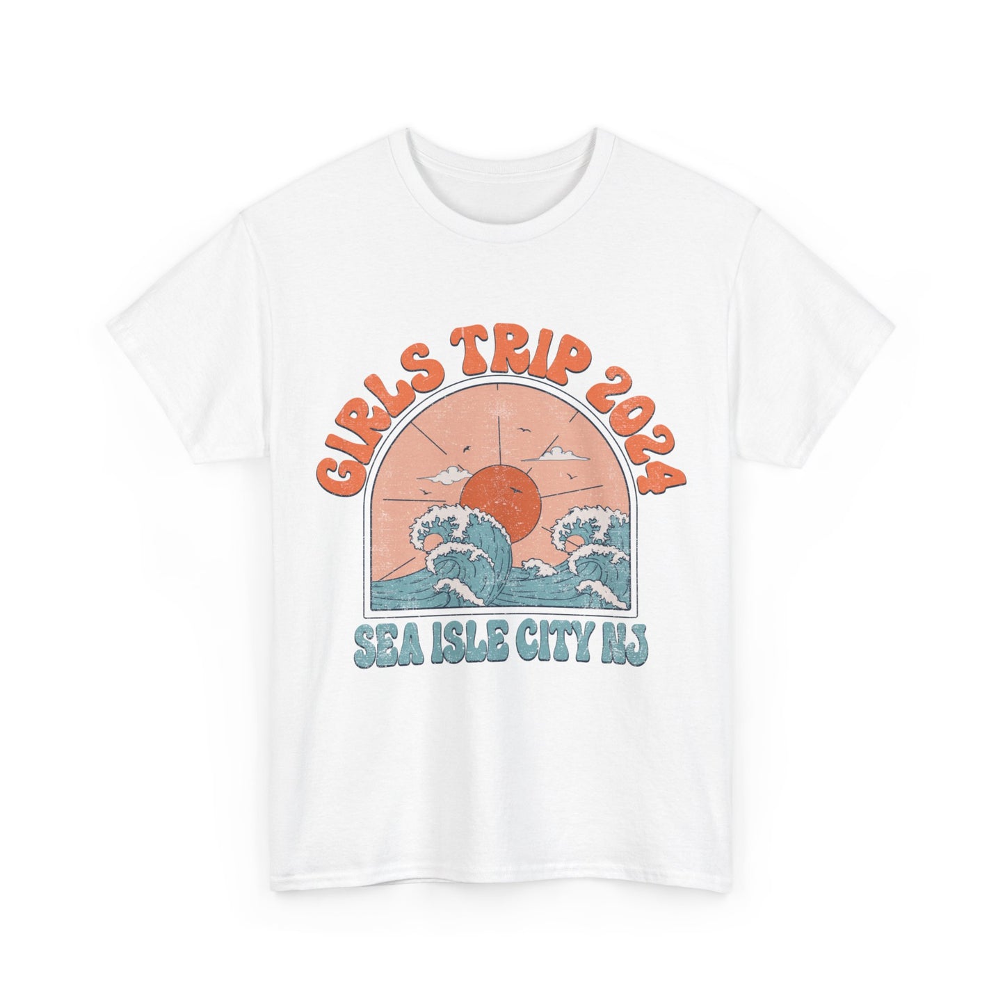 Girls Trip 2024 Sea Isle City NJ Beach Getaway Weekend Jersey Shore Matching T-Shirts Girls Night Out Trip Tees  Irish Weekend