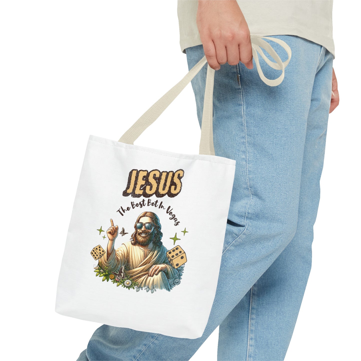 The "Jesus 'The Best Bet in Vegas'" Tote Bag Gift for Vegas Lovers