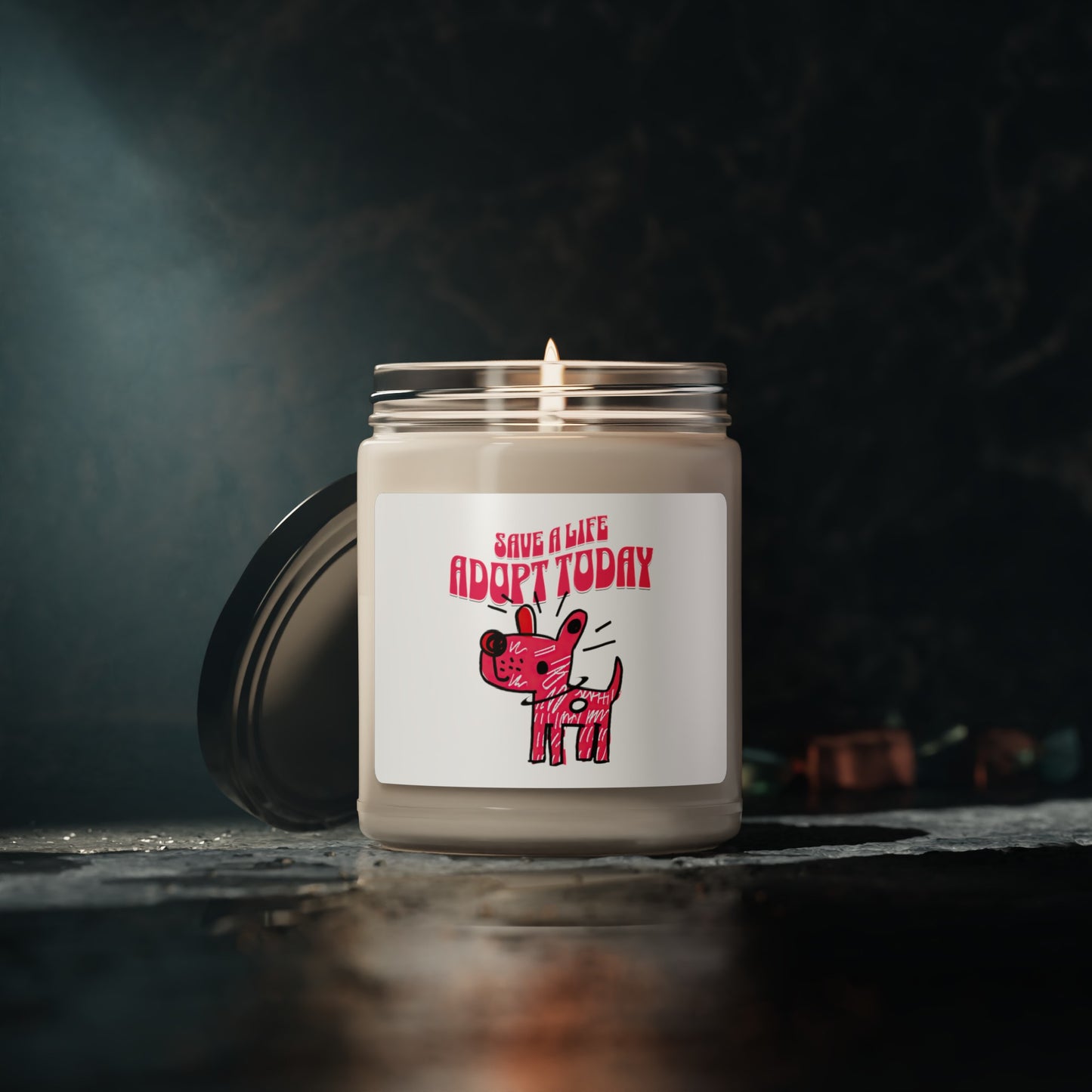 Save A Life Adopt Today Candle Gift for Animal Lovers