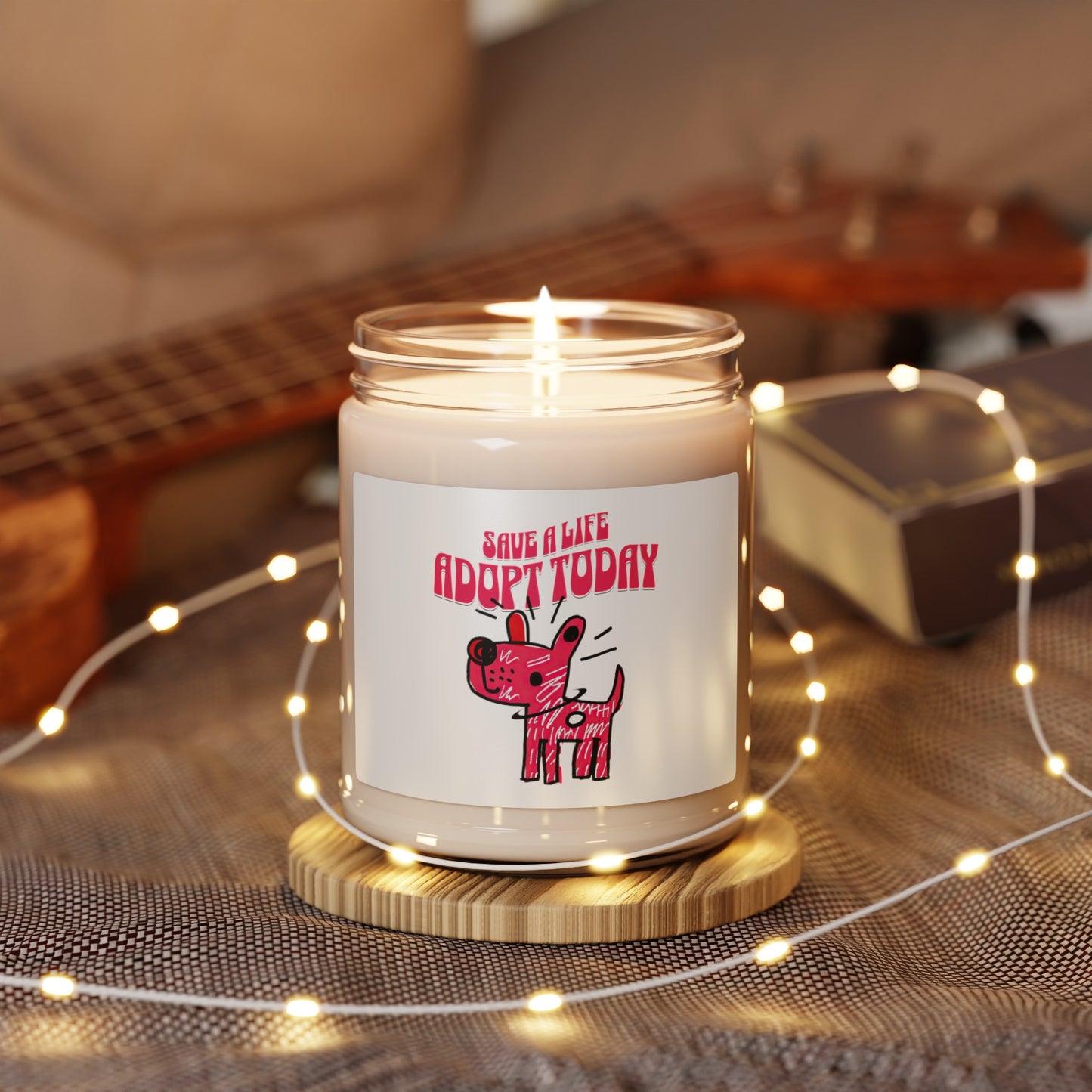 Save A Life Adopt Today Candle Gift for Animal Lovers