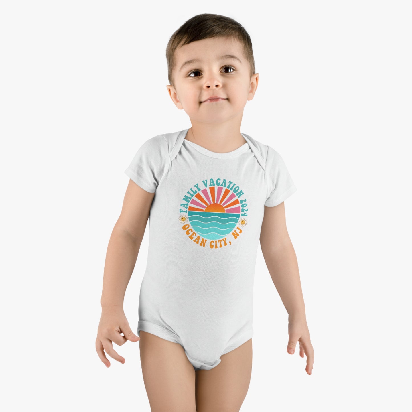 Family Vacation Ocean City NJ 2024 Baby Short Sleeve Onesie®