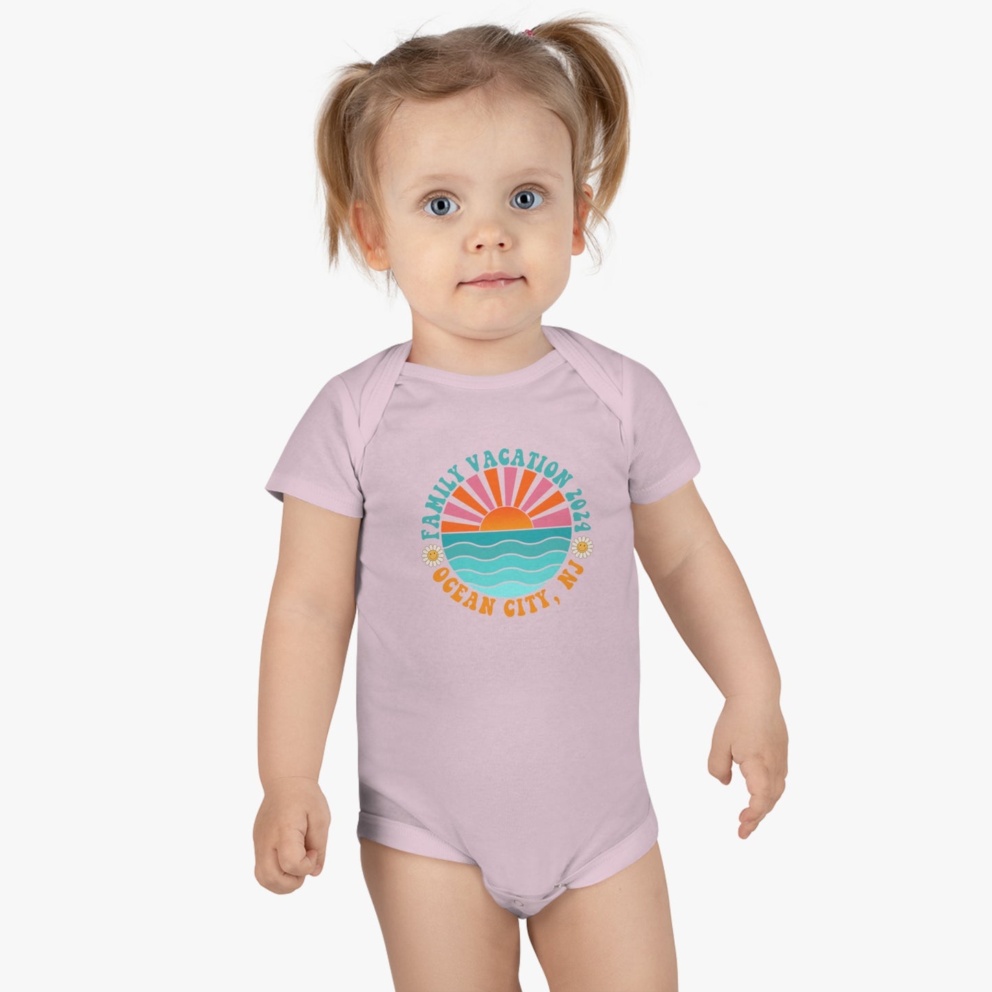 Family Vacation Ocean City NJ 2024 Baby Short Sleeve Onesie®