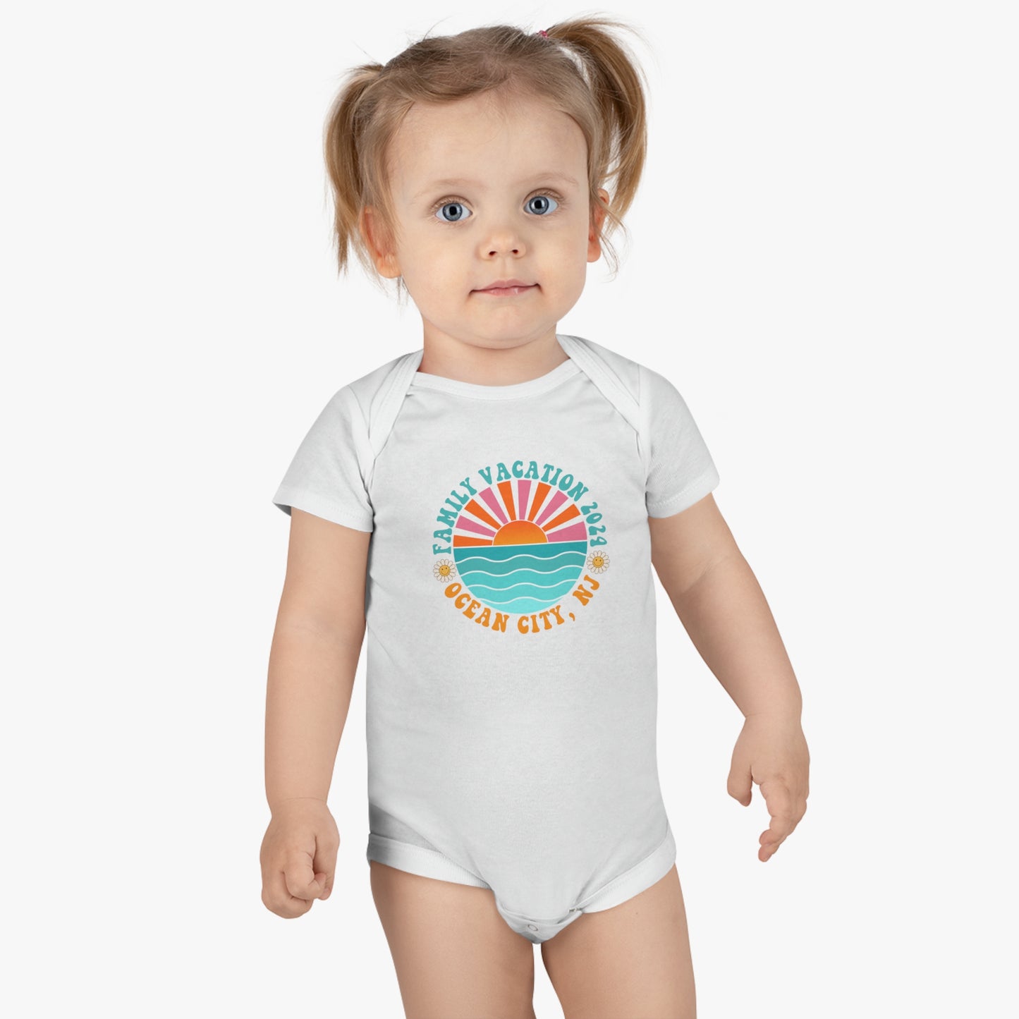 Family Vacation Ocean City NJ 2024 Baby Short Sleeve Onesie®