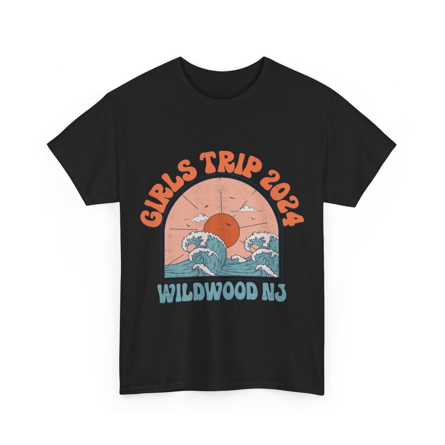 Girls trip matching tees Wildwood, New Jersey 2024 Beach Holiday Shore Visit Girls Night Out Irish Weekend Moms Tee Shirts