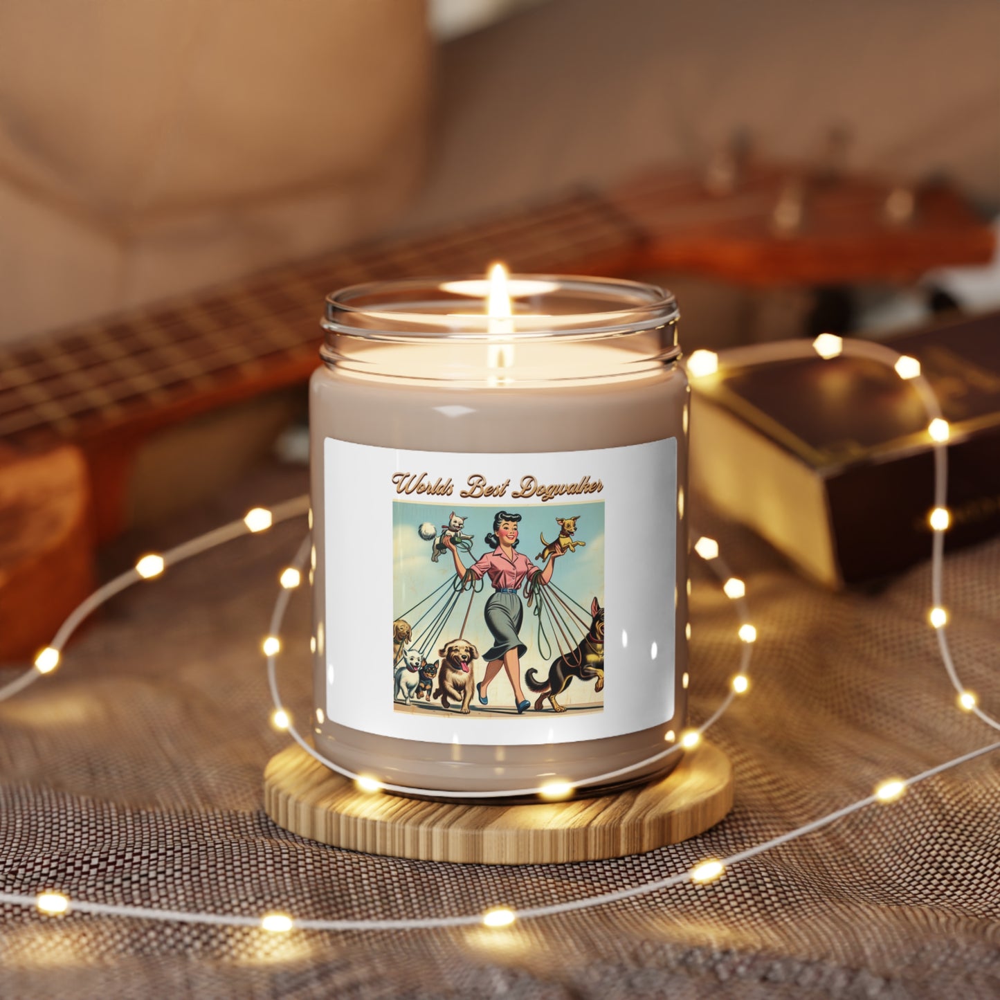 Worlds Best Dogwalker Candle Gift for Dog Lovers/ Care Givers