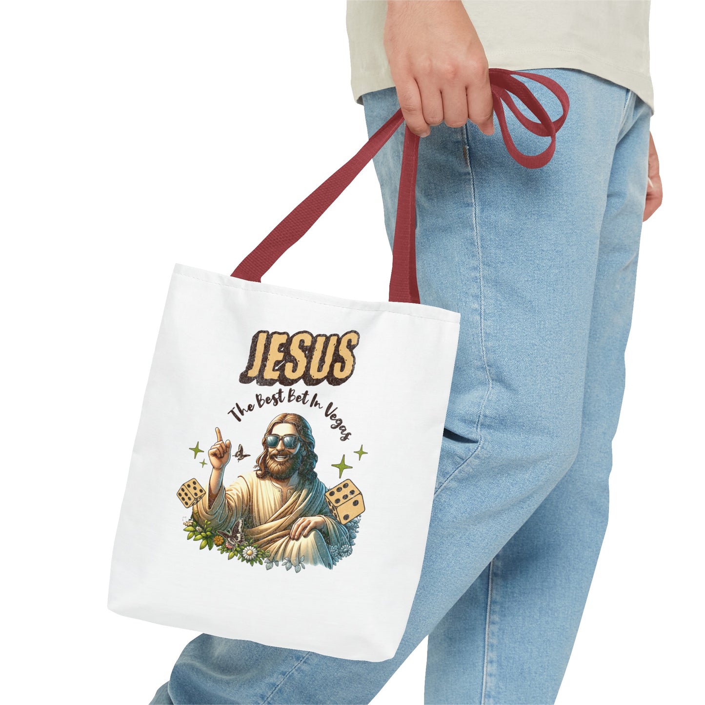 The "Jesus 'The Best Bet in Vegas'" Tote Bag Gift for Vegas Lovers