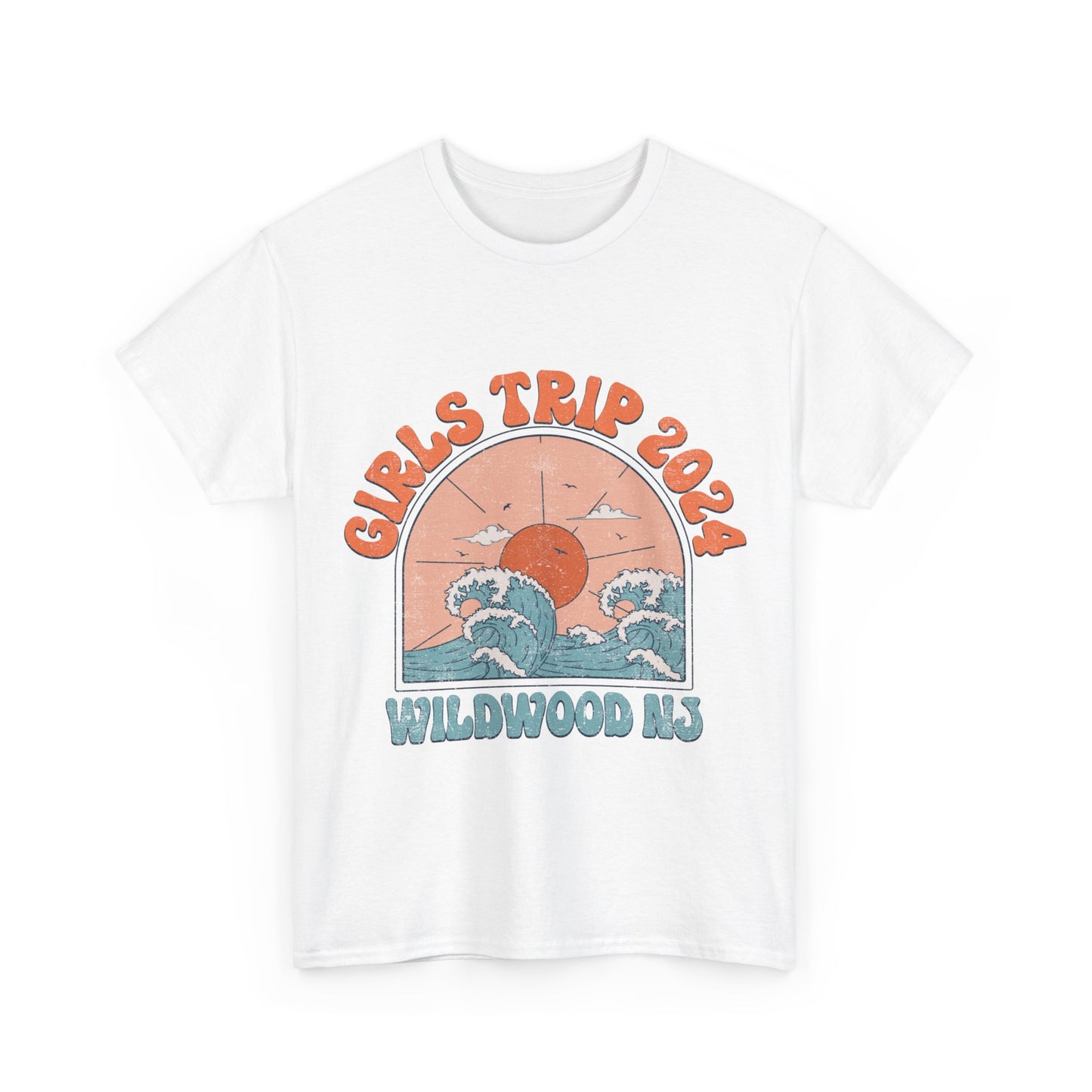 Girls trip matching tees Wildwood, New Jersey 2024 Beach Holiday Shore Visit Girls Night Out Irish Weekend Moms Tee Shirts