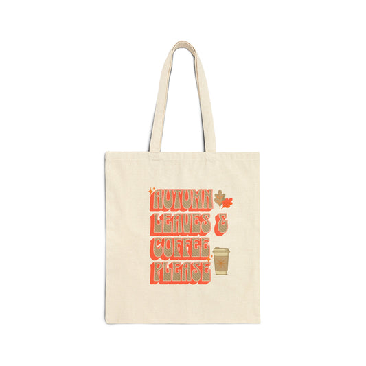 Autumn Leave and Coffee Please Tote Bag Gift for Fall Lovers