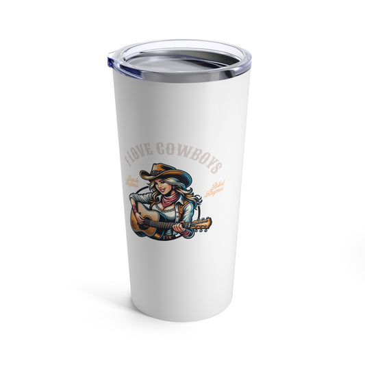 'I Love Cowboys' Tumbler 20oz Gift for Country Music Lovers