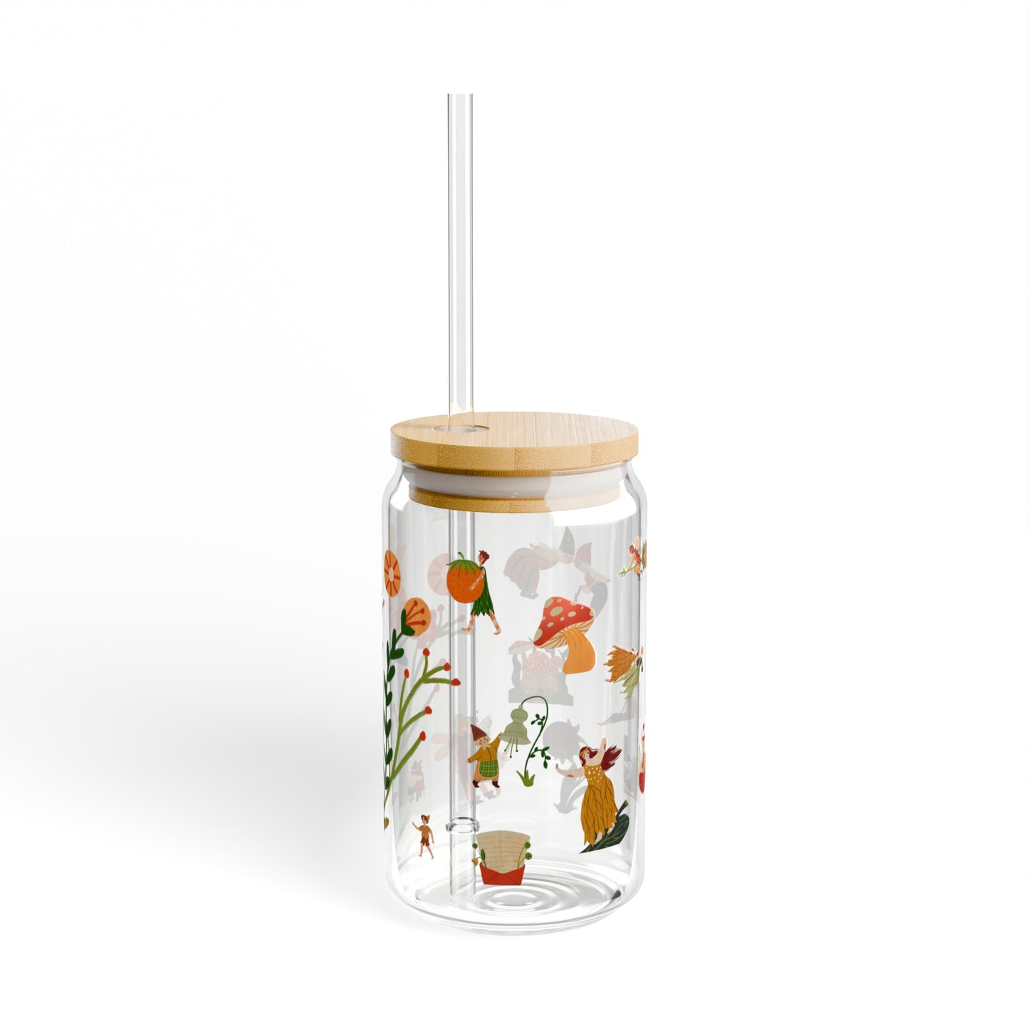 Wildflower Garden Coffee Sipper Glass