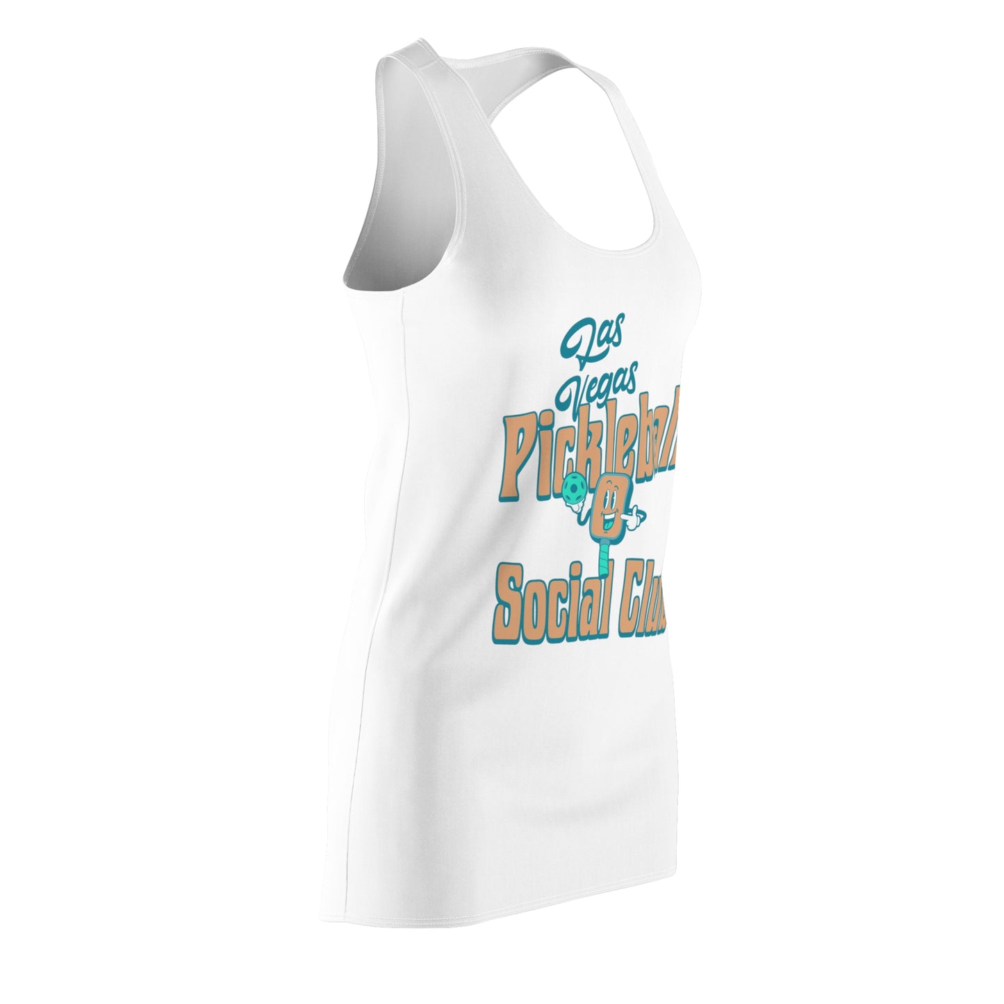Pickleball as Vegas Social Club Women's Cut & Sew Racerback Dress