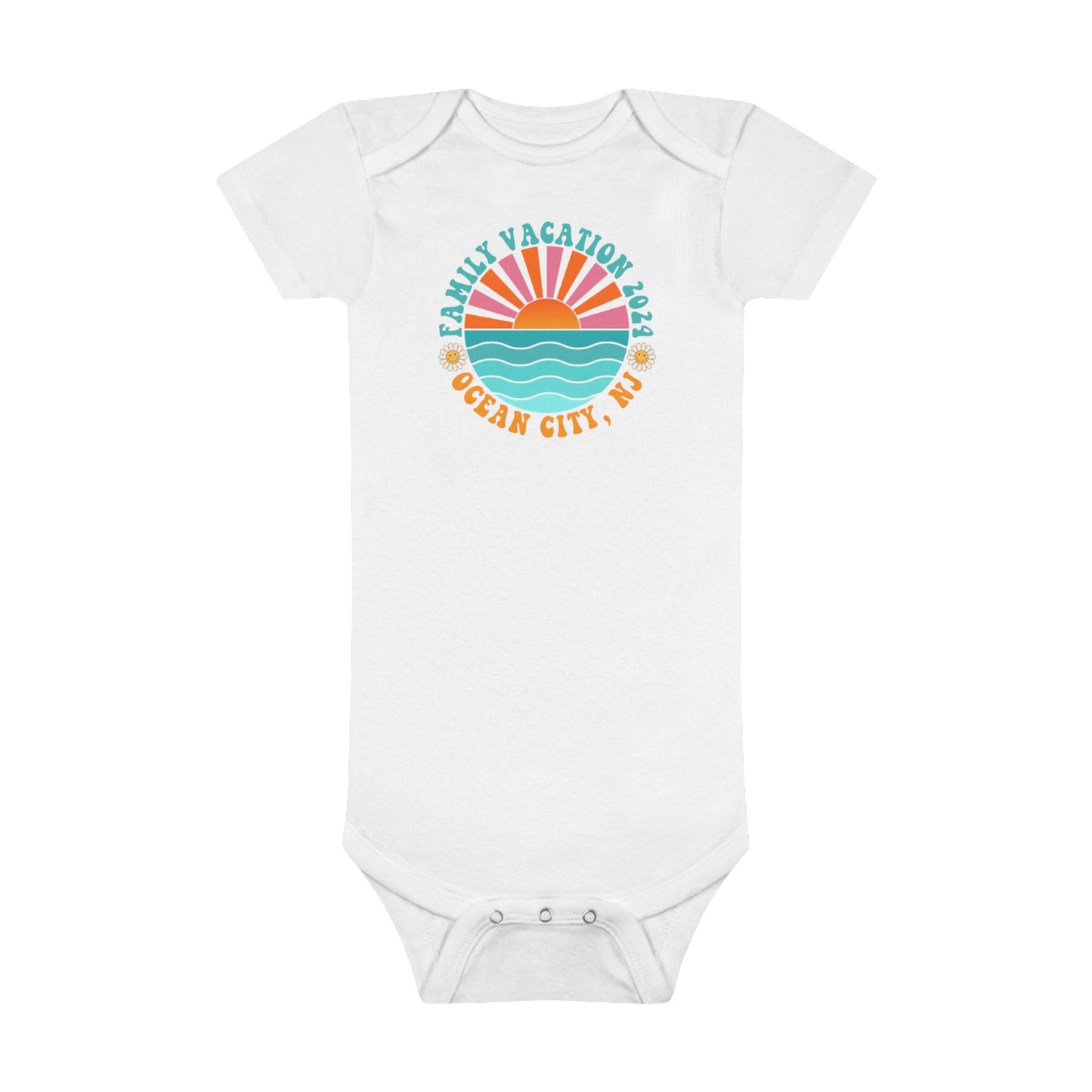 Family Vacation Ocean City NJ 2024 Baby Short Sleeve Onesie®