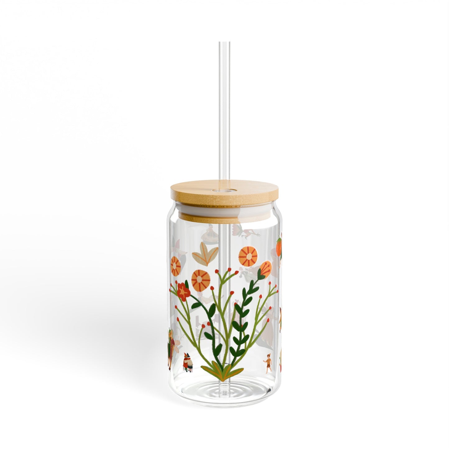 Wildflower Garden Coffee Sipper Glass